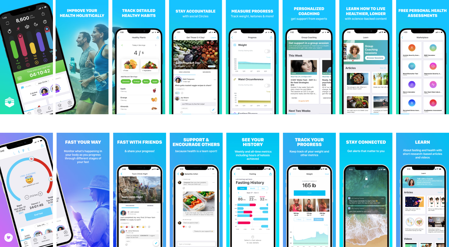 LIFE app store screenshots