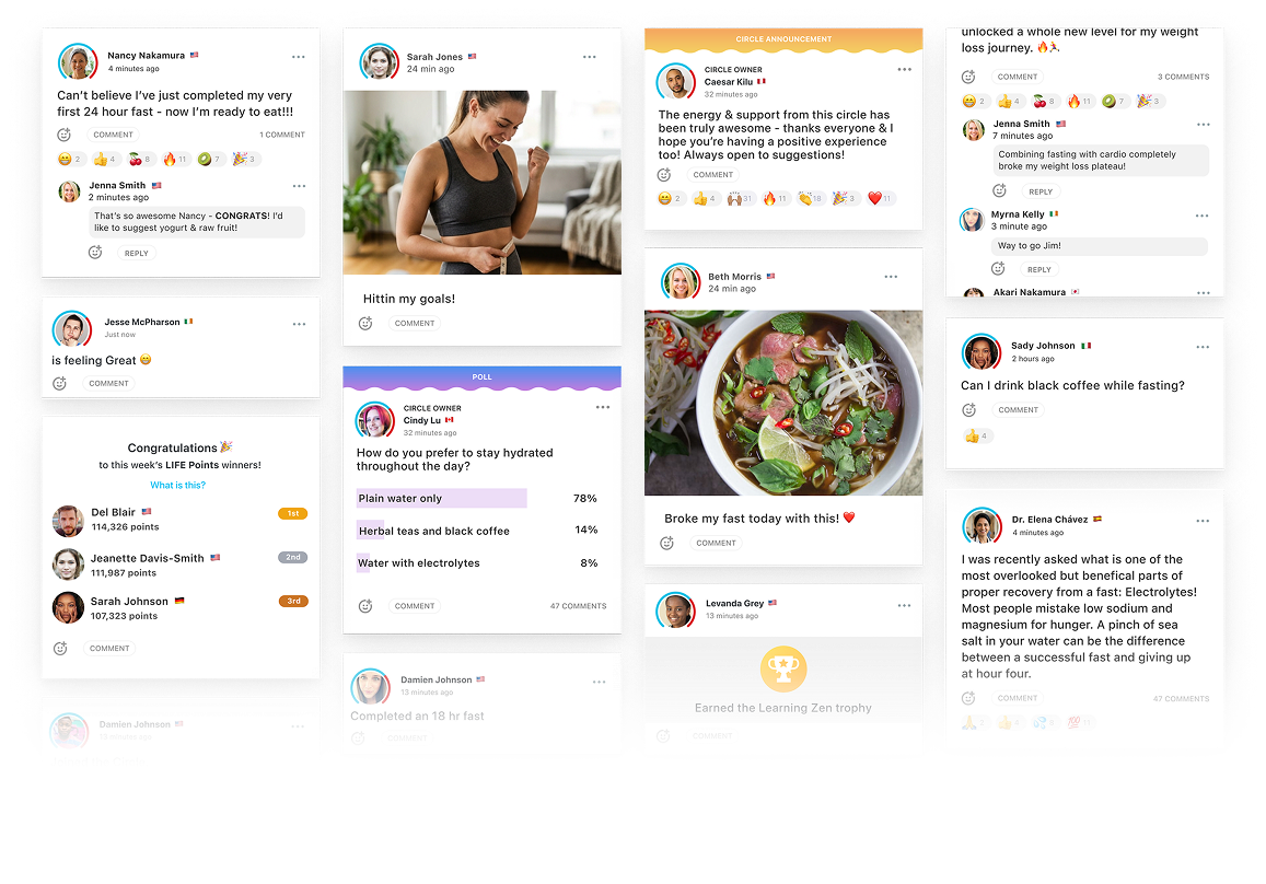 Community feed components