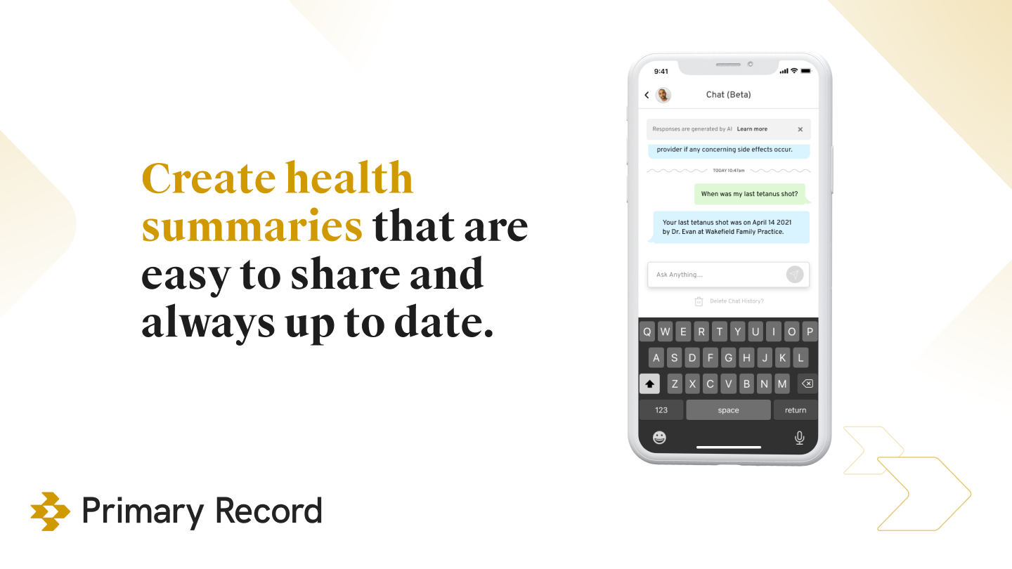 Create health summaries that are easy to share and always up to date